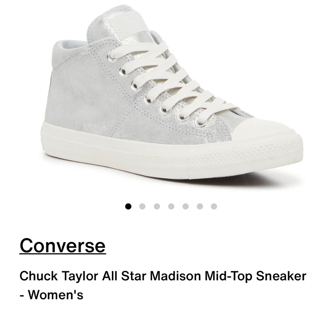 Converse Women's Silver Gray Chuck Taylor All Star Mid-Top Sneakers